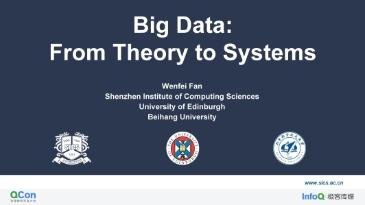 Big Data：From Theory to Systems
