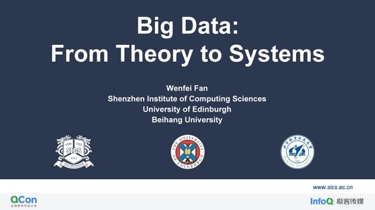 Big Data：From Theory to Systems