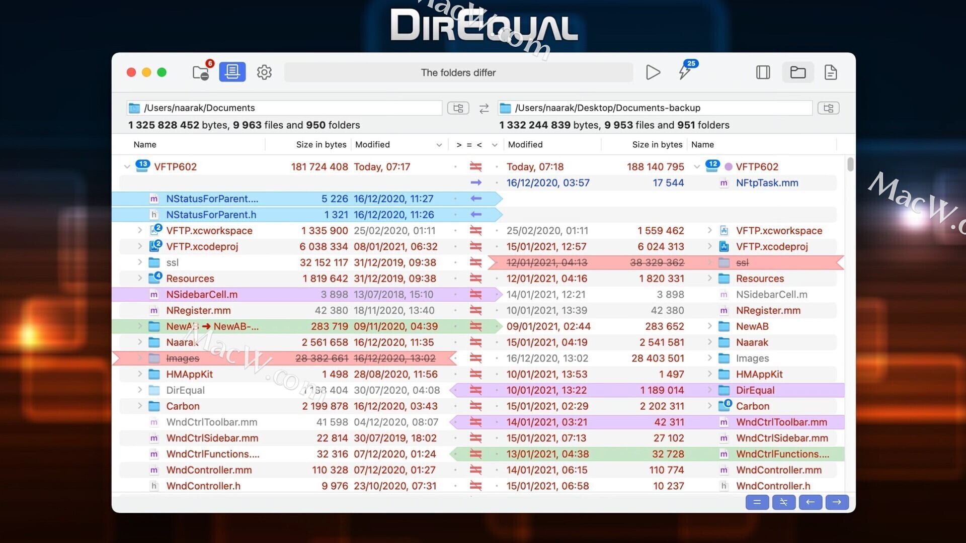 Naarak Studio DirEqual for Mac：精准对比，文件差异一目了然！