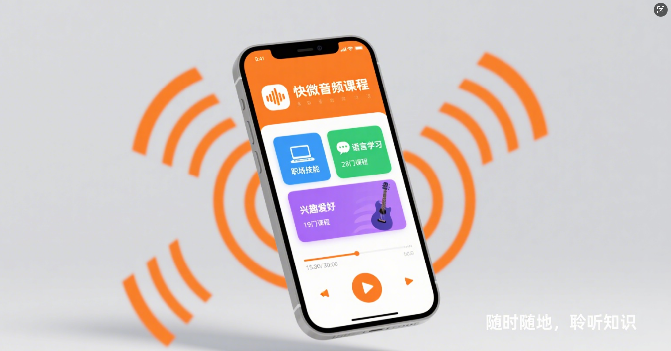 快微音频课程高级版小程序系统详解