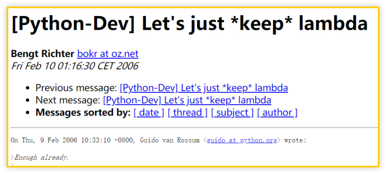 Python 之父为什么嫌弃 lambda 匿名函数？-鸿蒙开发者社区