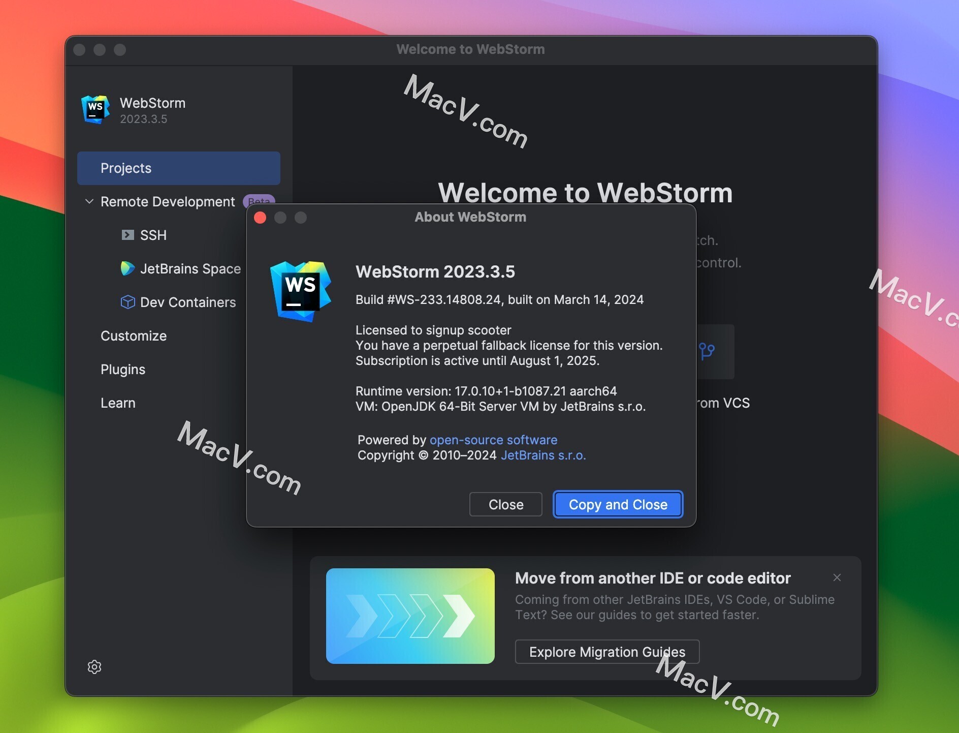 WebStorm 2023.3.5 for Mac中文版 (WebStorm 2023永久激活秘钥最新)