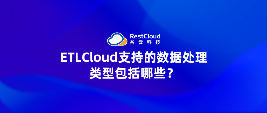 ETLCloud支持的数据处理类型包括哪些？