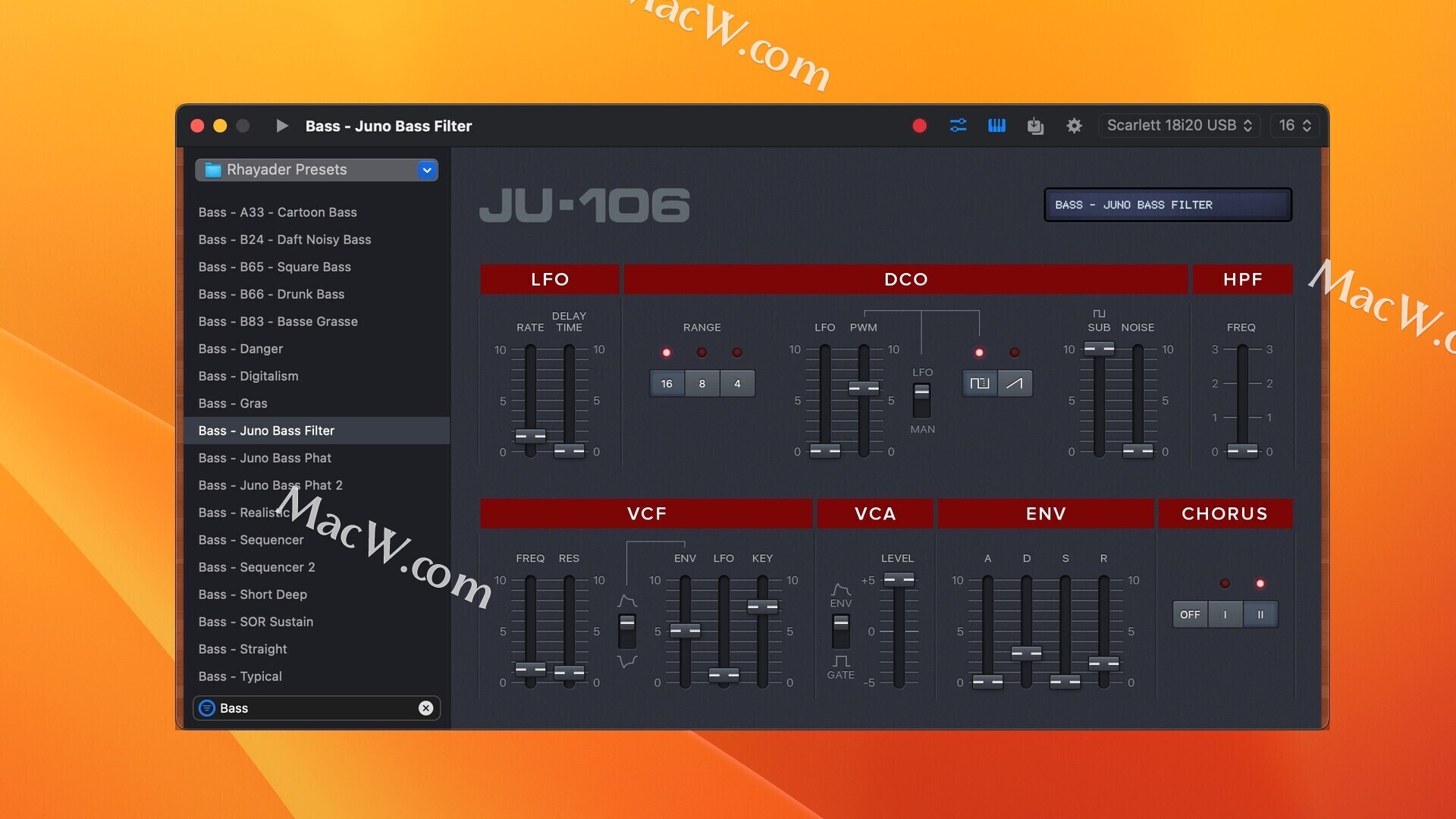 实用的预设管理器和编辑器 JU-106 Editor for mac