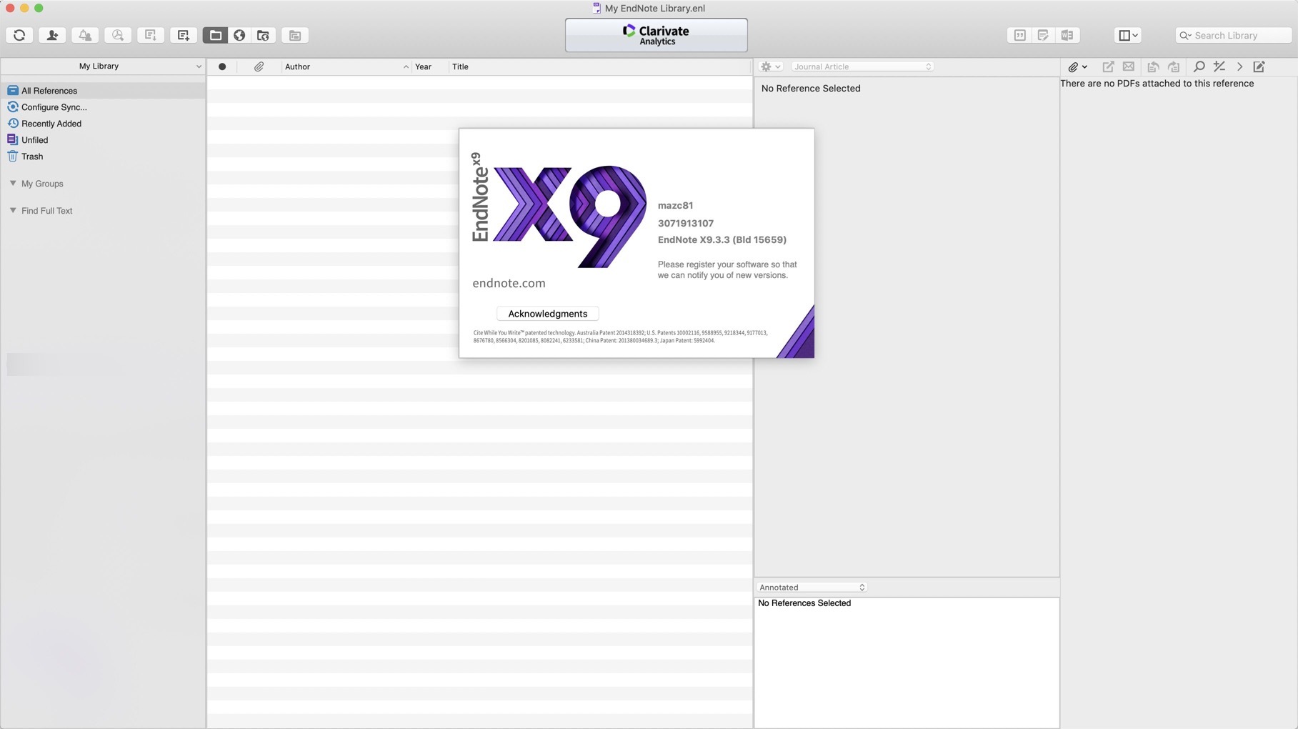 EndNote X9 for Mac(文献管理软件) 9.3.3(15659)中文激活版