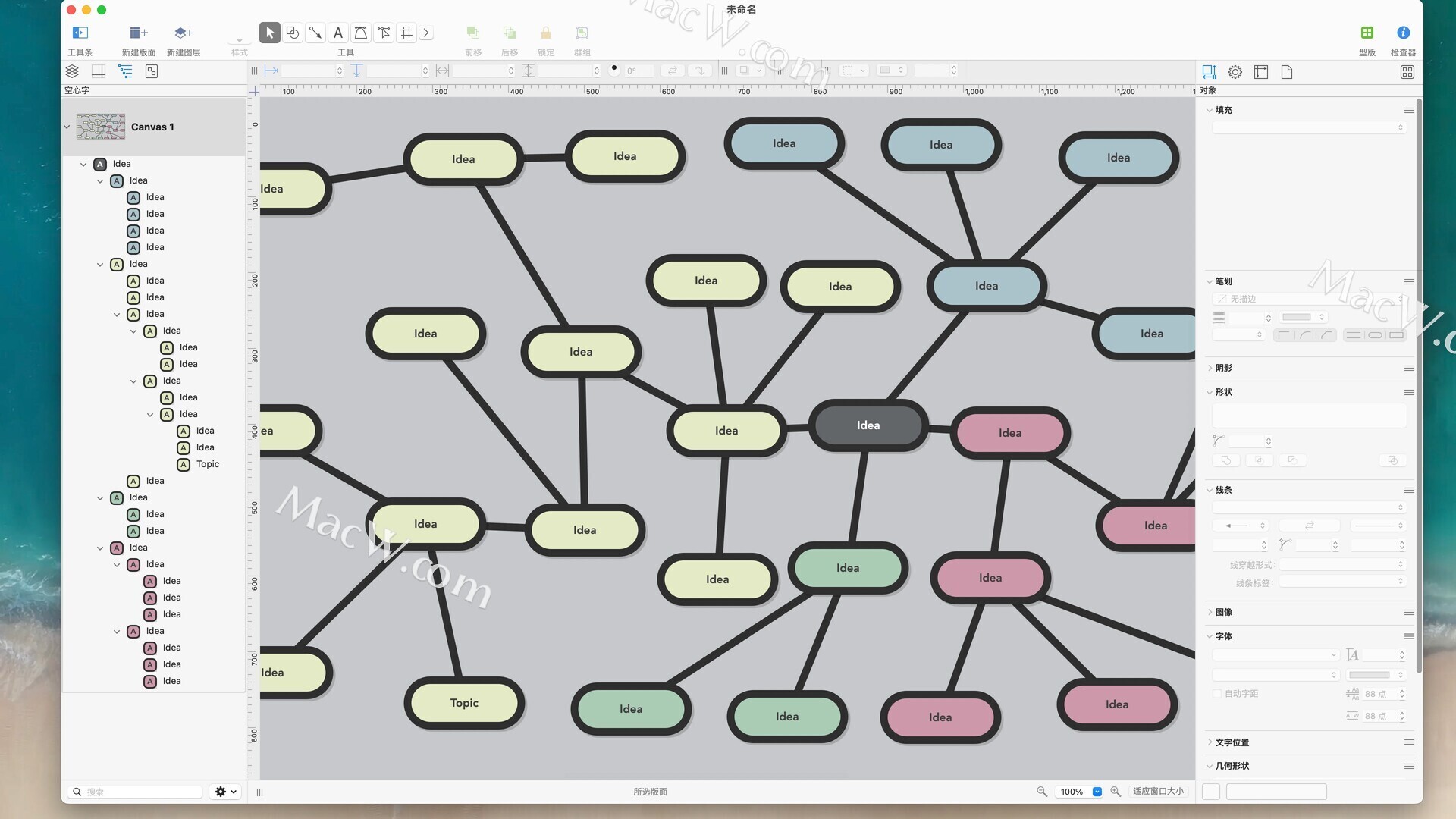 OmniGraffle Pro mac破解版（流程图、组织结构图、网络拓扑图、电路图等）