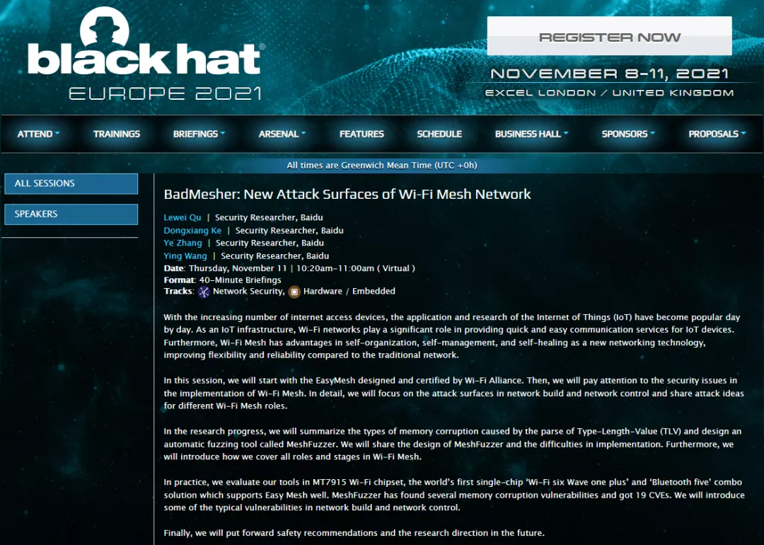 Black Hat Europe 2021议题解读:Wi-Fi Mesh中的安全攻击面