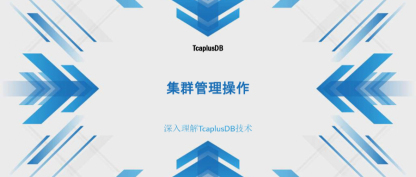 【深入理解TcaplusDB技术】集群管理操作
