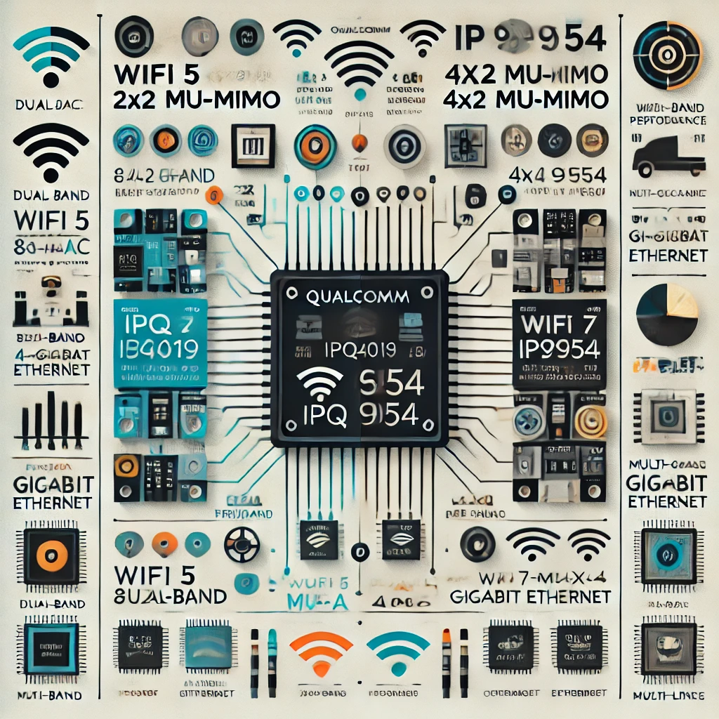 IPQ4019 vs IPQ9554: Comprehensive Analysis of WiFi 5 and WiFi 7 Chipsets