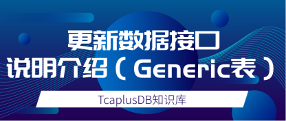 【TcaplusDB知识库】[Generic表]更新数据接口说明