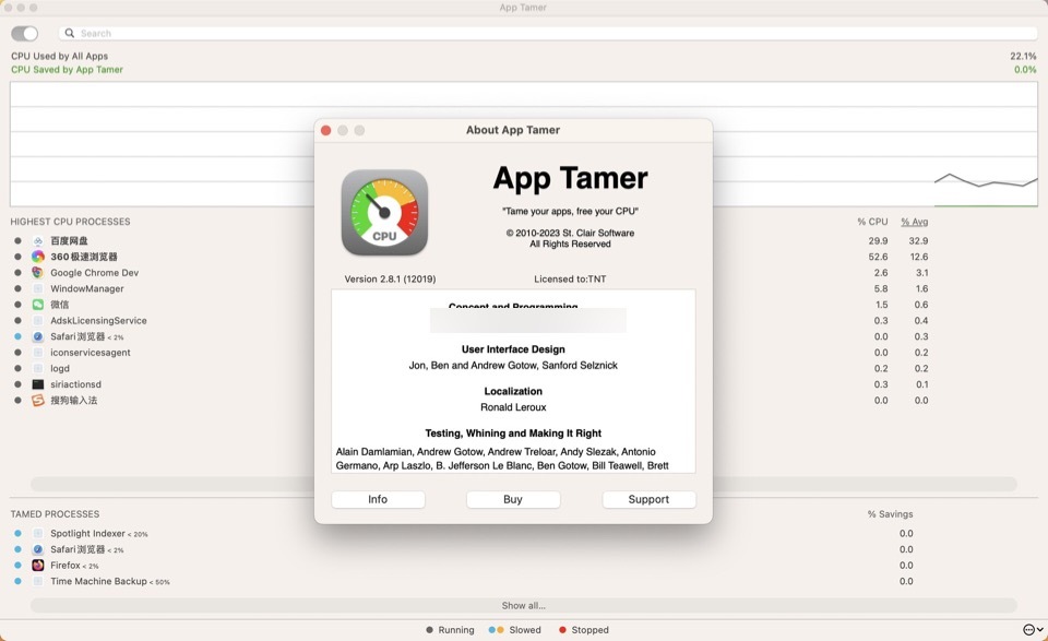 App Tamer for Mac(CPU智能控制管理) v2.8.1激活版