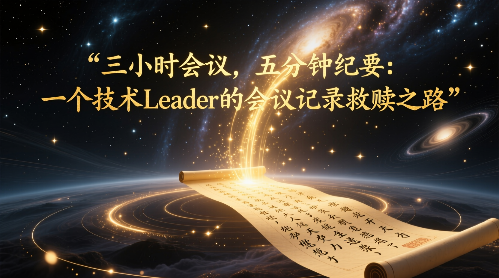 三小时会议,五分钟纪要:一个技术Leader的会议记录救赎之路
