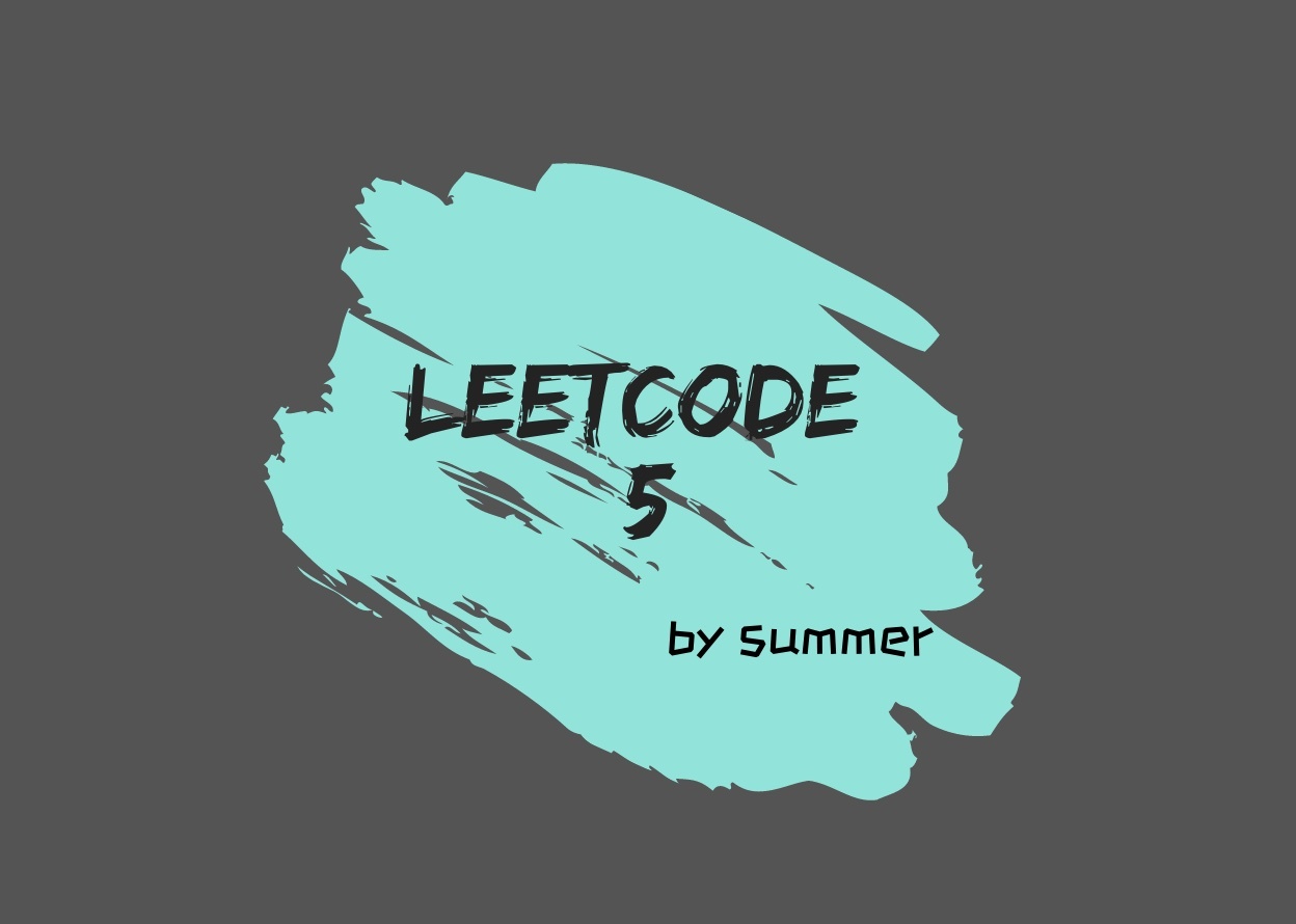 LeetCode 5. Longest Palindromic Substring
