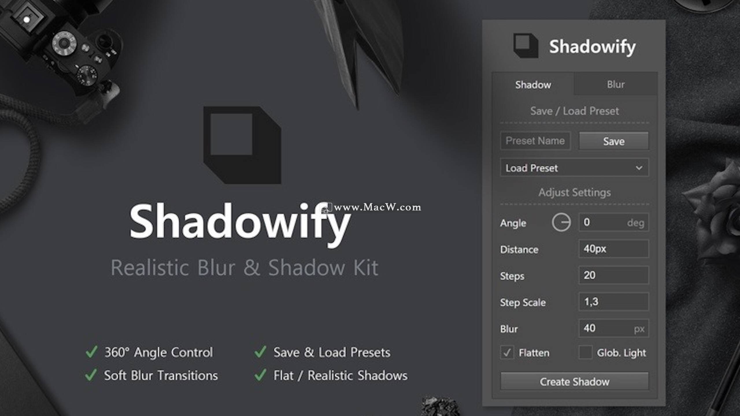 ps阴影插件shadowify for Mac下载安装教程