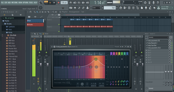 在FL Studio中如何使用混音器的效果