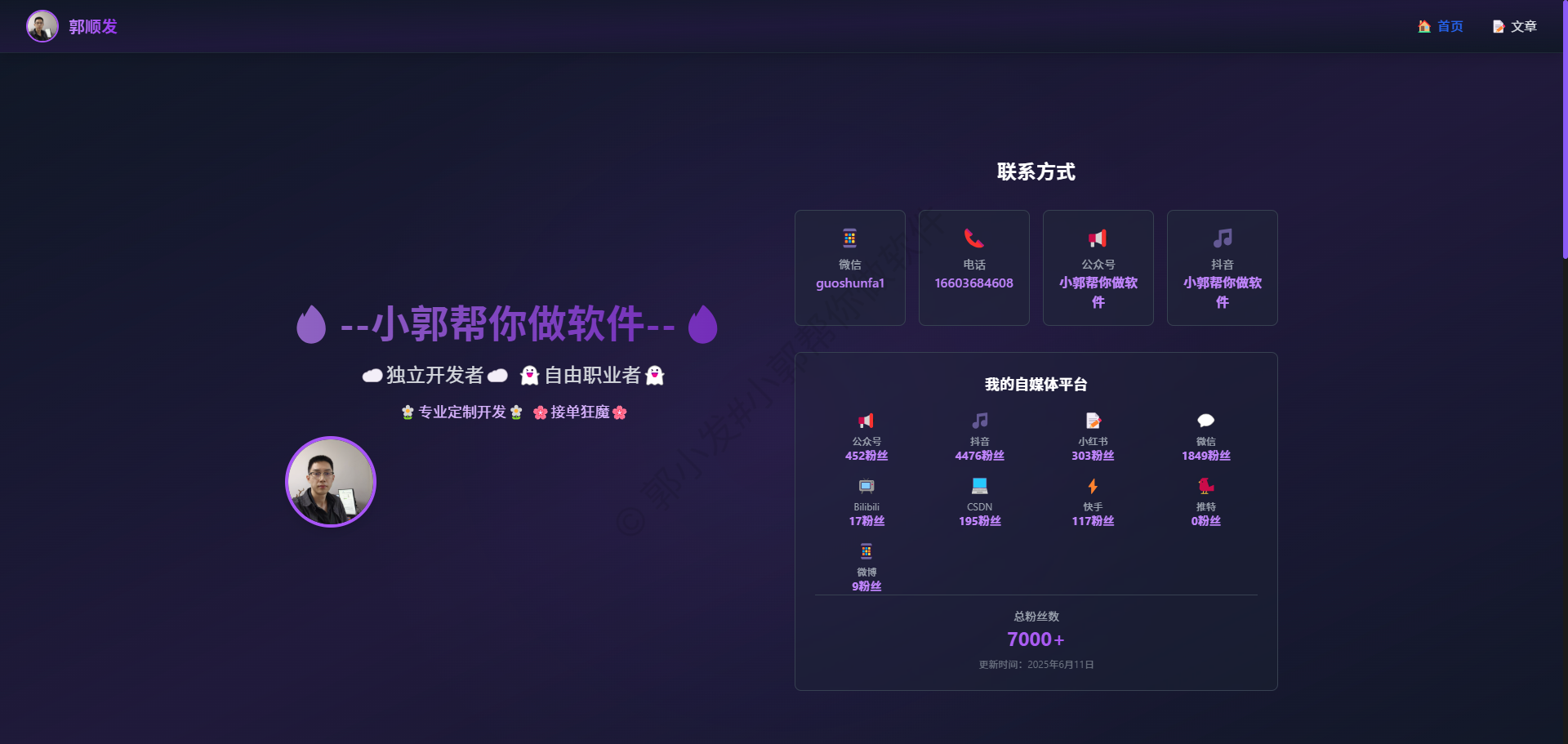 个人网站大更新,还是有个总站比较好