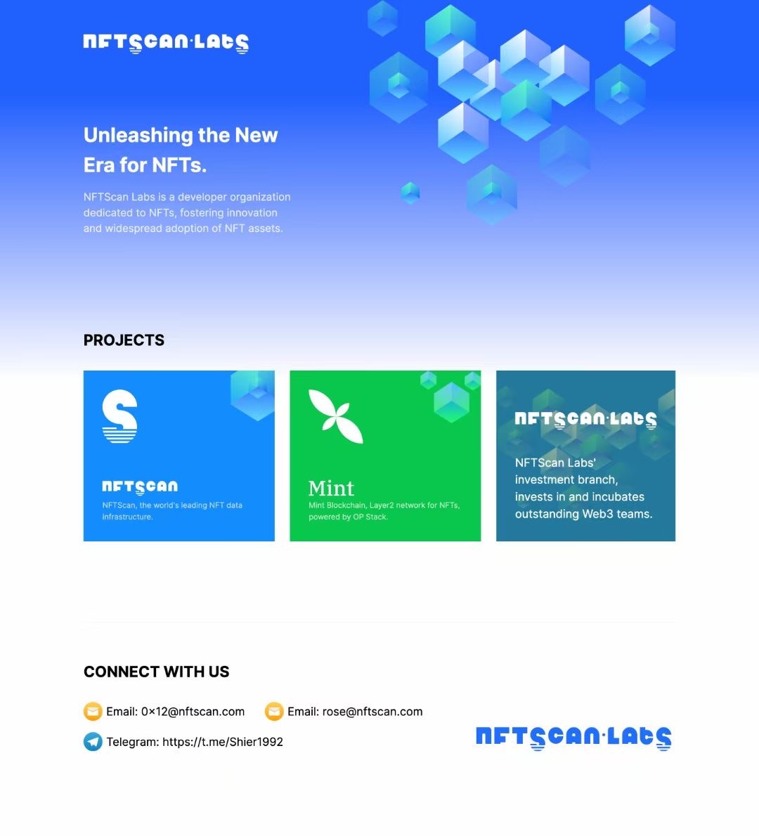 NFTScan Labs，一个聚焦在 NFT 领域的开发者组织