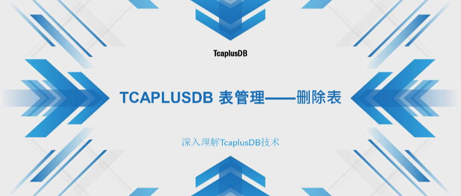 【深入理解TcaplusDB技术】TcaplusDB 表管理——删除表