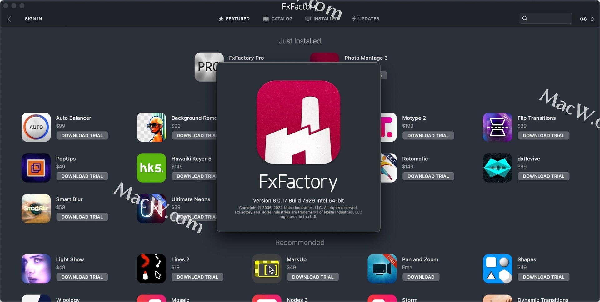 FxFactory 8 Pro 视觉特效处理包 mac软件最新版 v8.0.18激活版