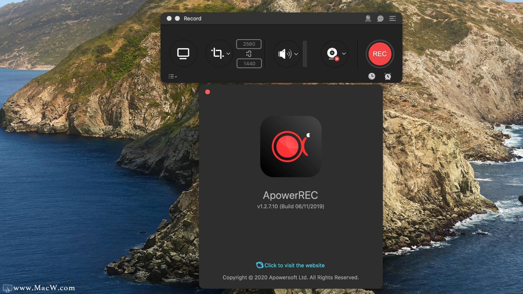ApowerREC for mac(多功能屏幕录屏工具)v1.2.7.10激活版