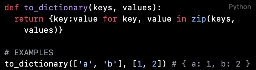 Python代码阅读（第40篇）：通过两个列表生成字典