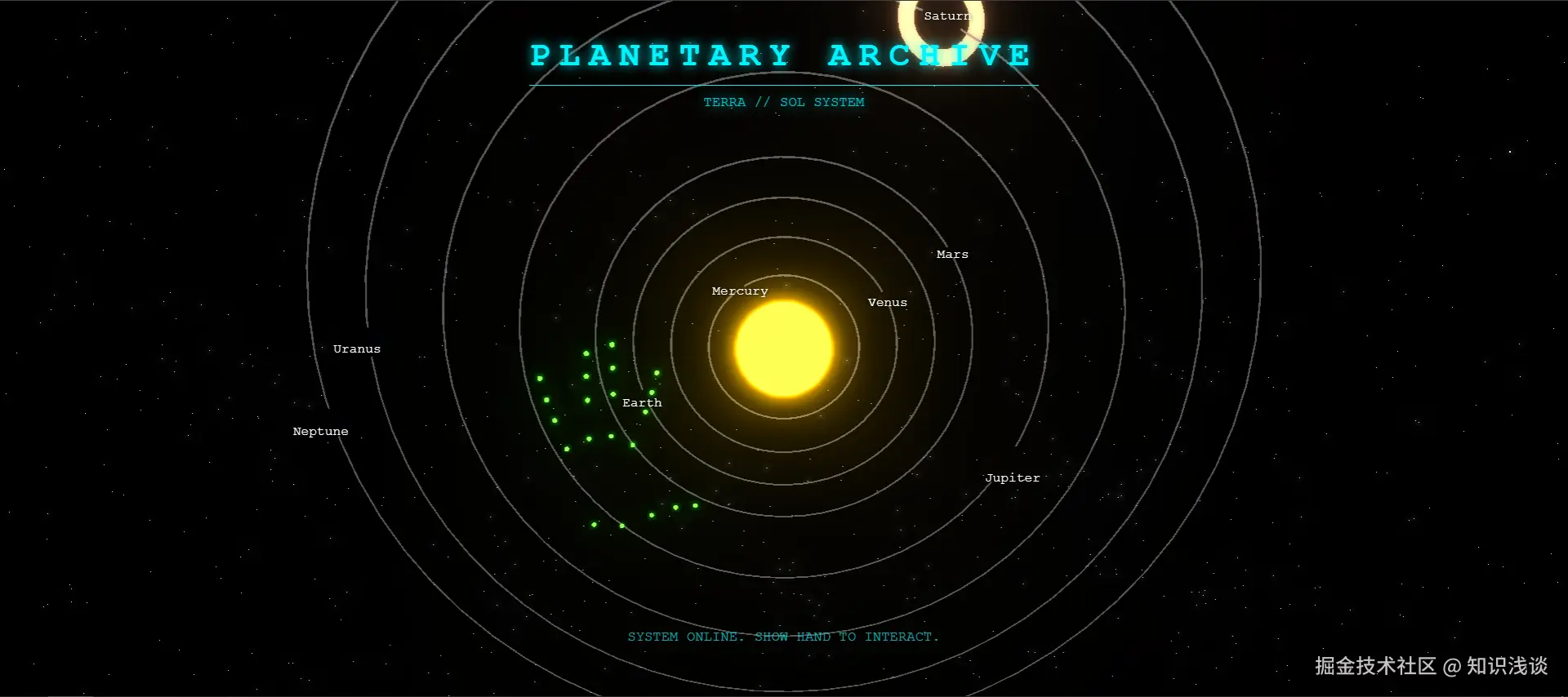 我用Gemini3pro 造了个手控全息太阳系