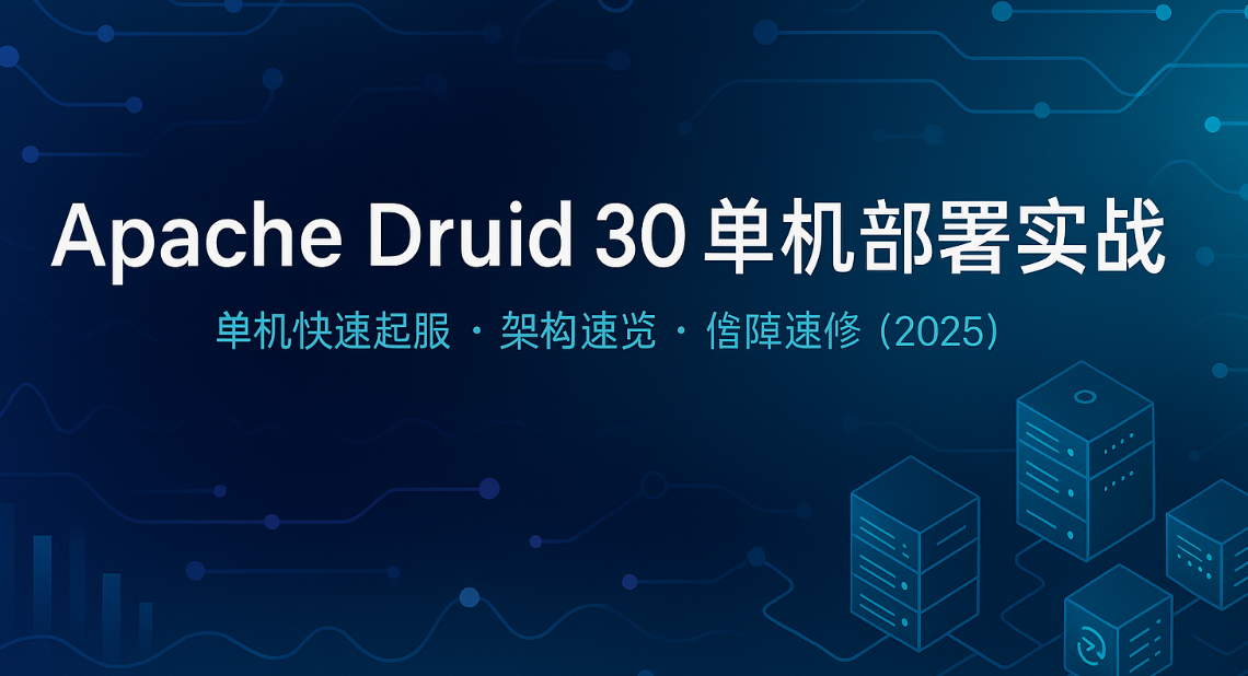 大数据-150 Apache Druid 单机部署实战:架构速览、启动清单与故障速修
