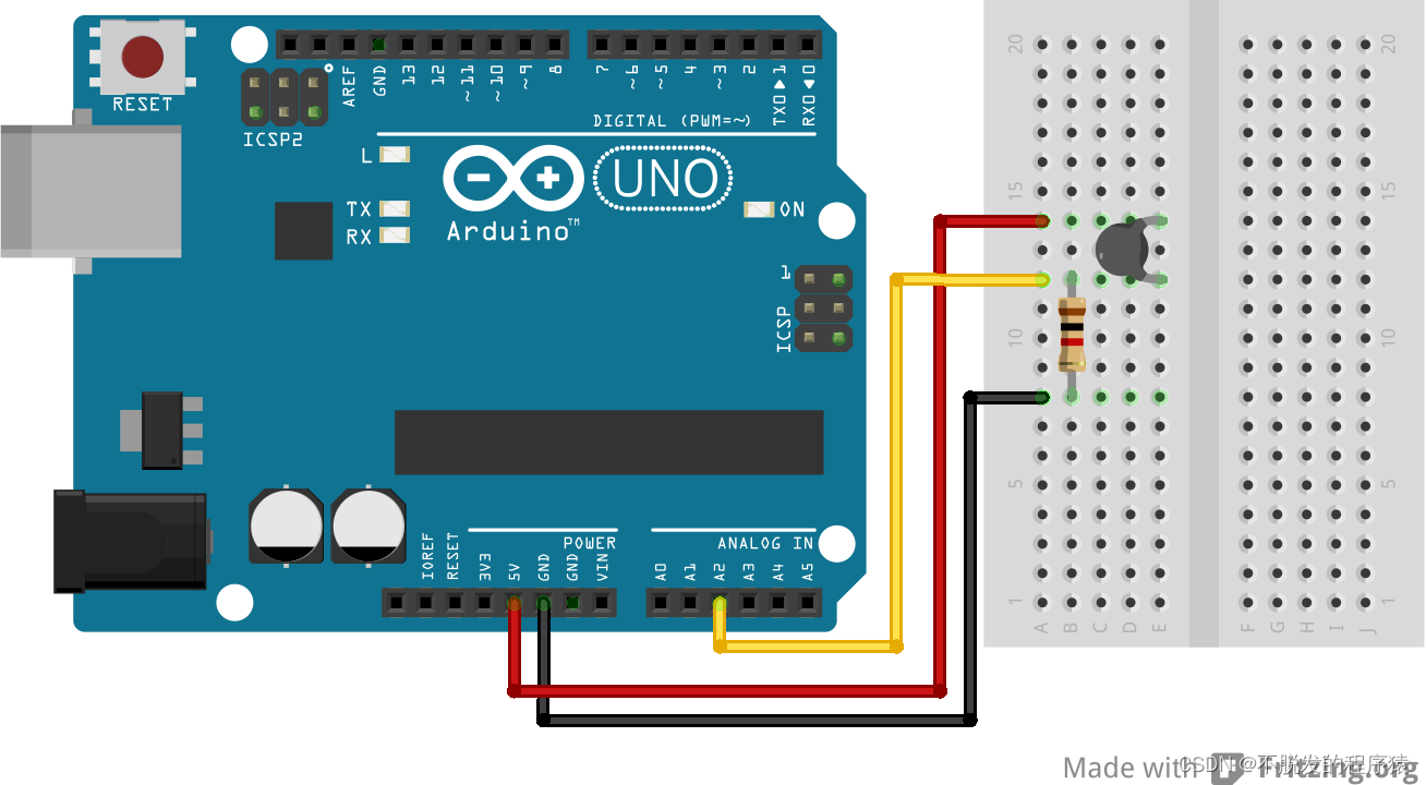 LabVIEW控制Arduino采集热敏电阻温度数值（基础篇—13）