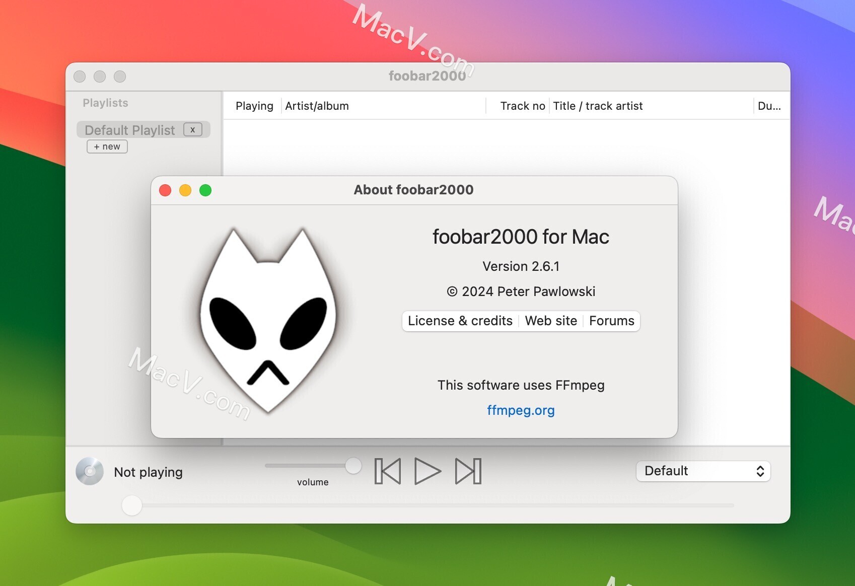 foobar2000 for mac多功能音频播放器 v2.6.1免激活版