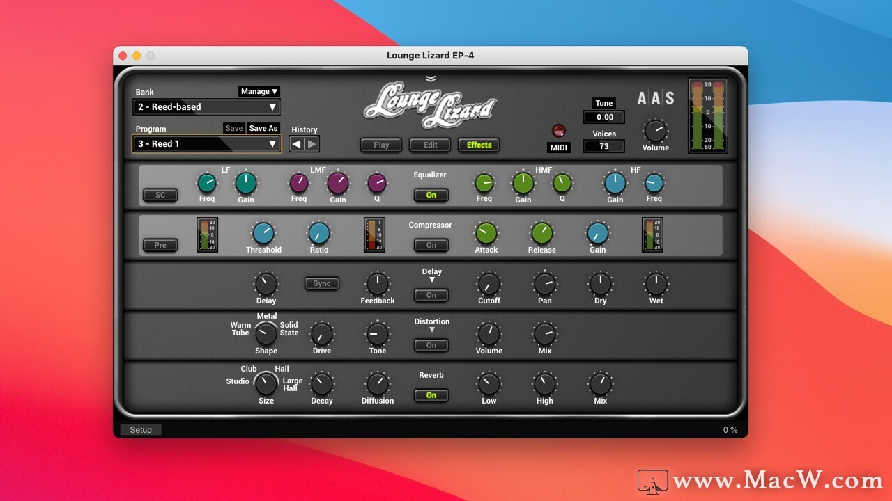 Mac 电钢琴插件Applied Acoustics Systems Lounge Lizard EP-4