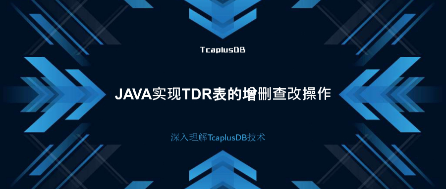 【深入理解TcaplusDB技术】Java实现TDR表的增删查改操作