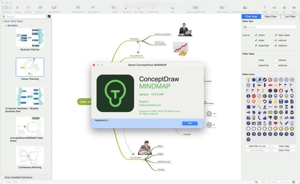 ConceptDraw MINDMAP for mac(思维导图软件) 15.0.0.296中文激活版