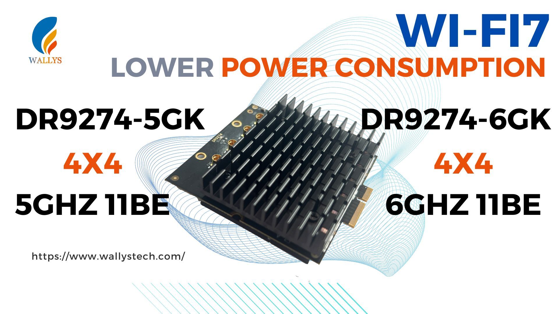 DR9274-6GK|4T4RQCN6224 QCN9274 QCN6274 WiFi7 Lower Power Consumption Network Card
