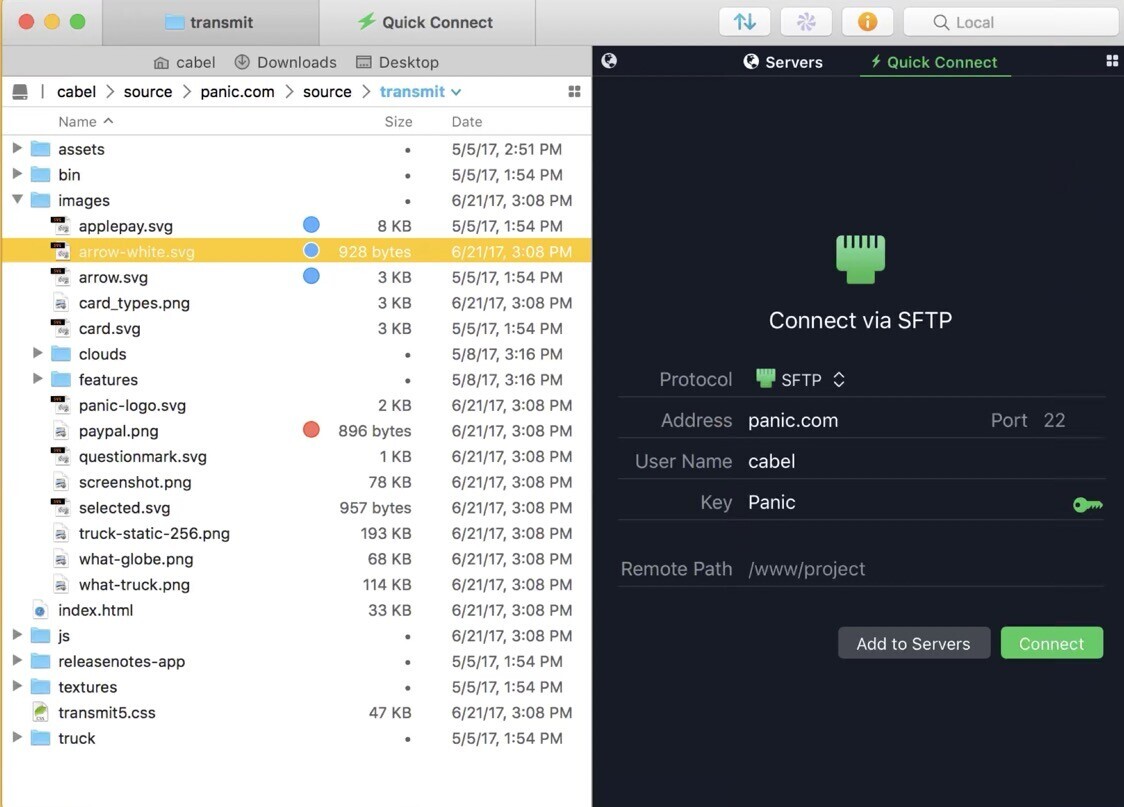 Transmit Mac版FTP客户端提升你在远程服务器上管理文件的效率