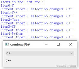 Python Qt GUI设计：QComboBox下拉列表框类（基础篇—14）