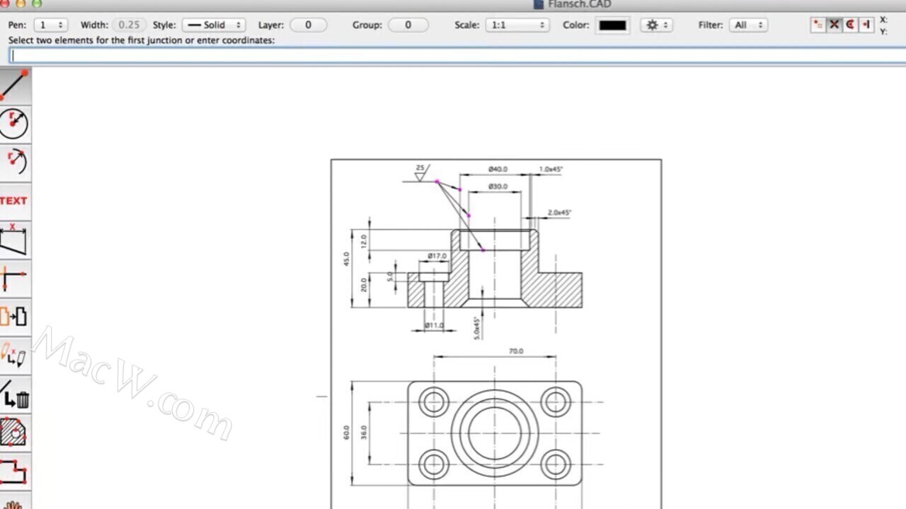 CADintosh X for Mac 技术图形、工程图纸、流程图等
