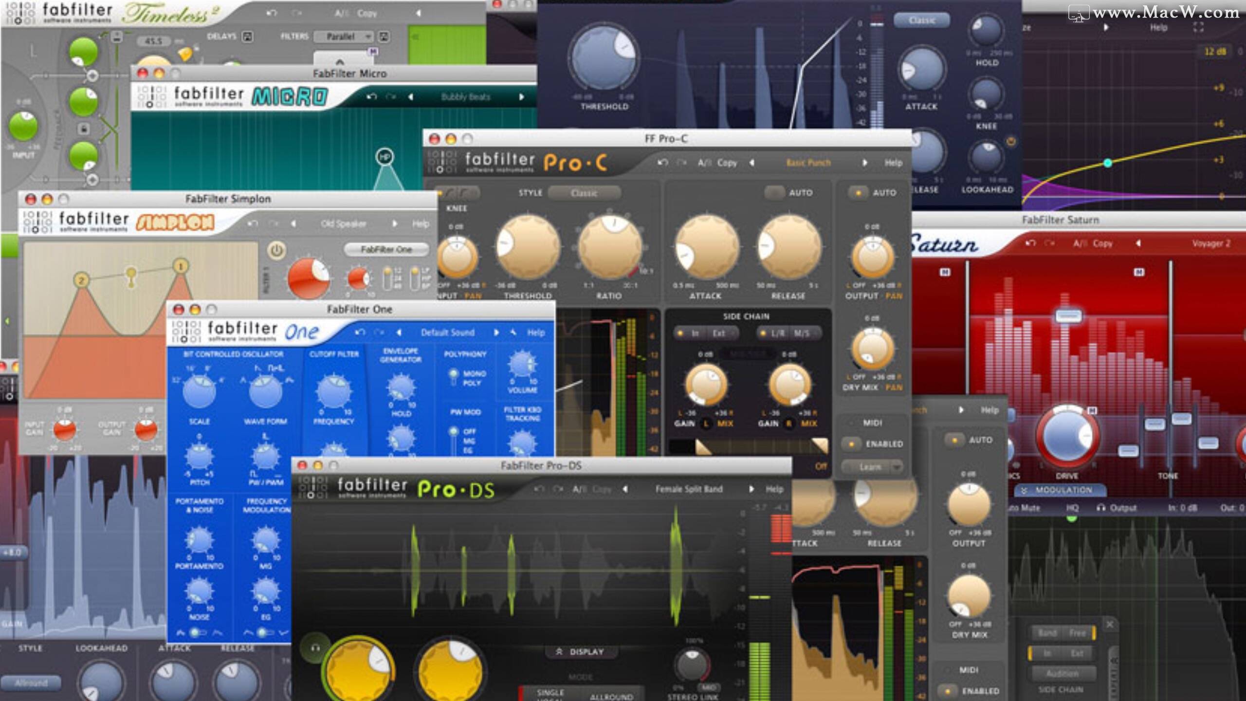 经典音频效果器合集：FabFilter Total Bundle 2019 mac破解版