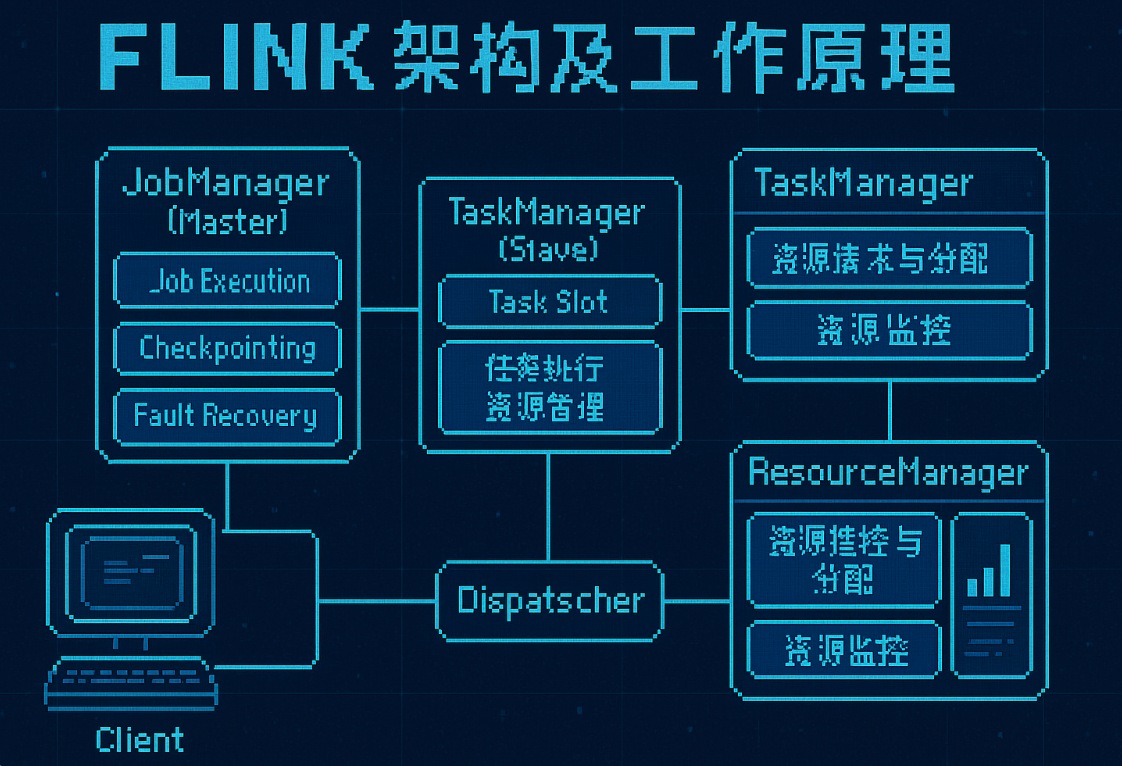 大数据-109 Flink 架构深度解析：JobManager、TaskManager 与核心角色全景图