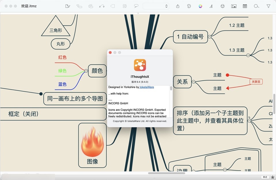 iThoughtsX for mac(思维导图工具) 9.4中文激活版