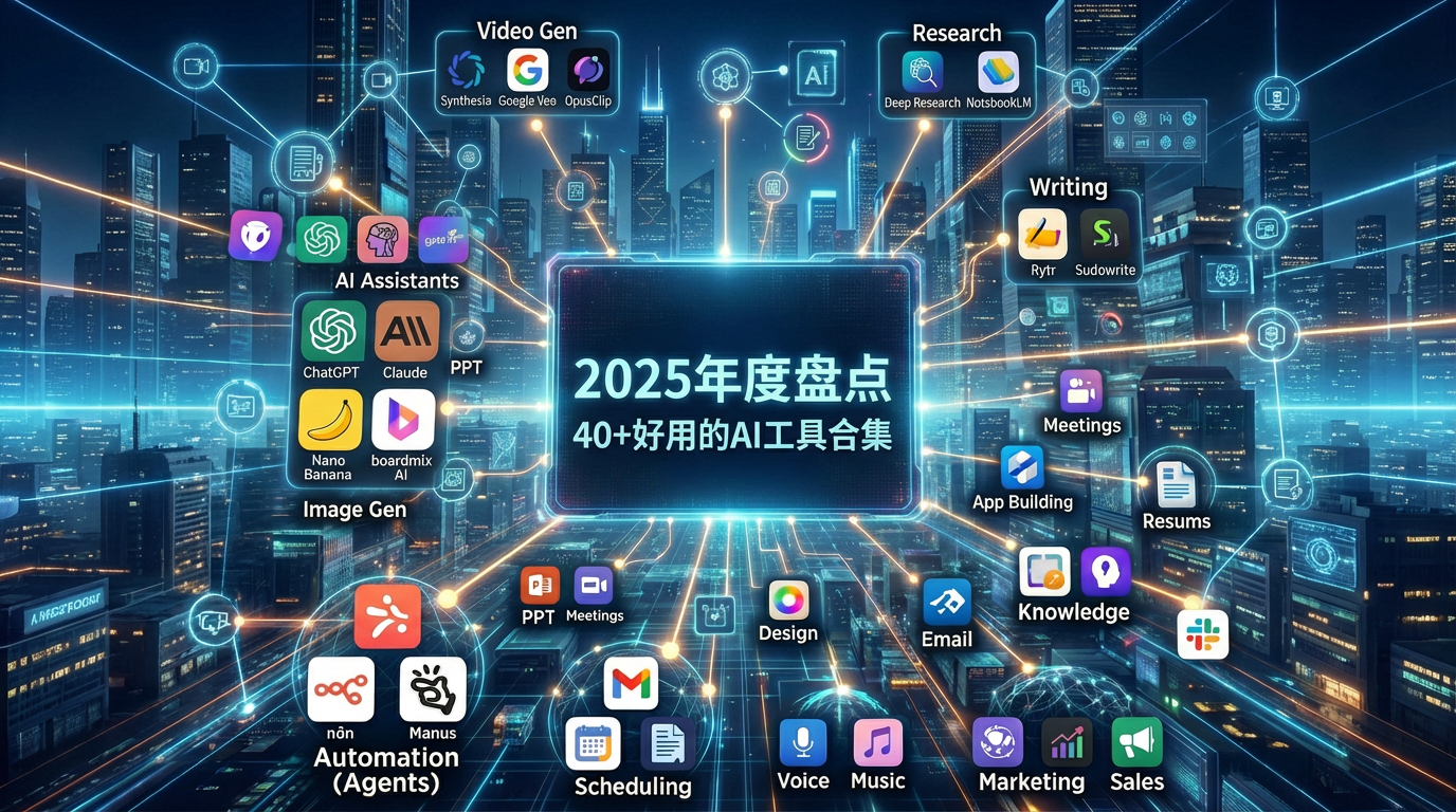 2025年度AI软件盘点,这40+精选工具值得一试