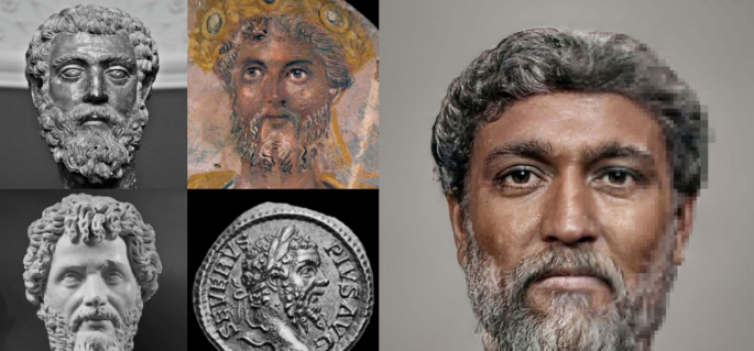 从雕像到肖像画，这位设计师用 GAN 和 PS 复原了他眼中的古罗马皇帝「群像」