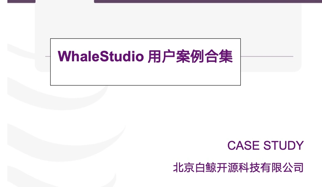 【重磅发布,限时下载】《WhaleStudio商业案例白皮书》上线,数智化转型最佳实践一次看全