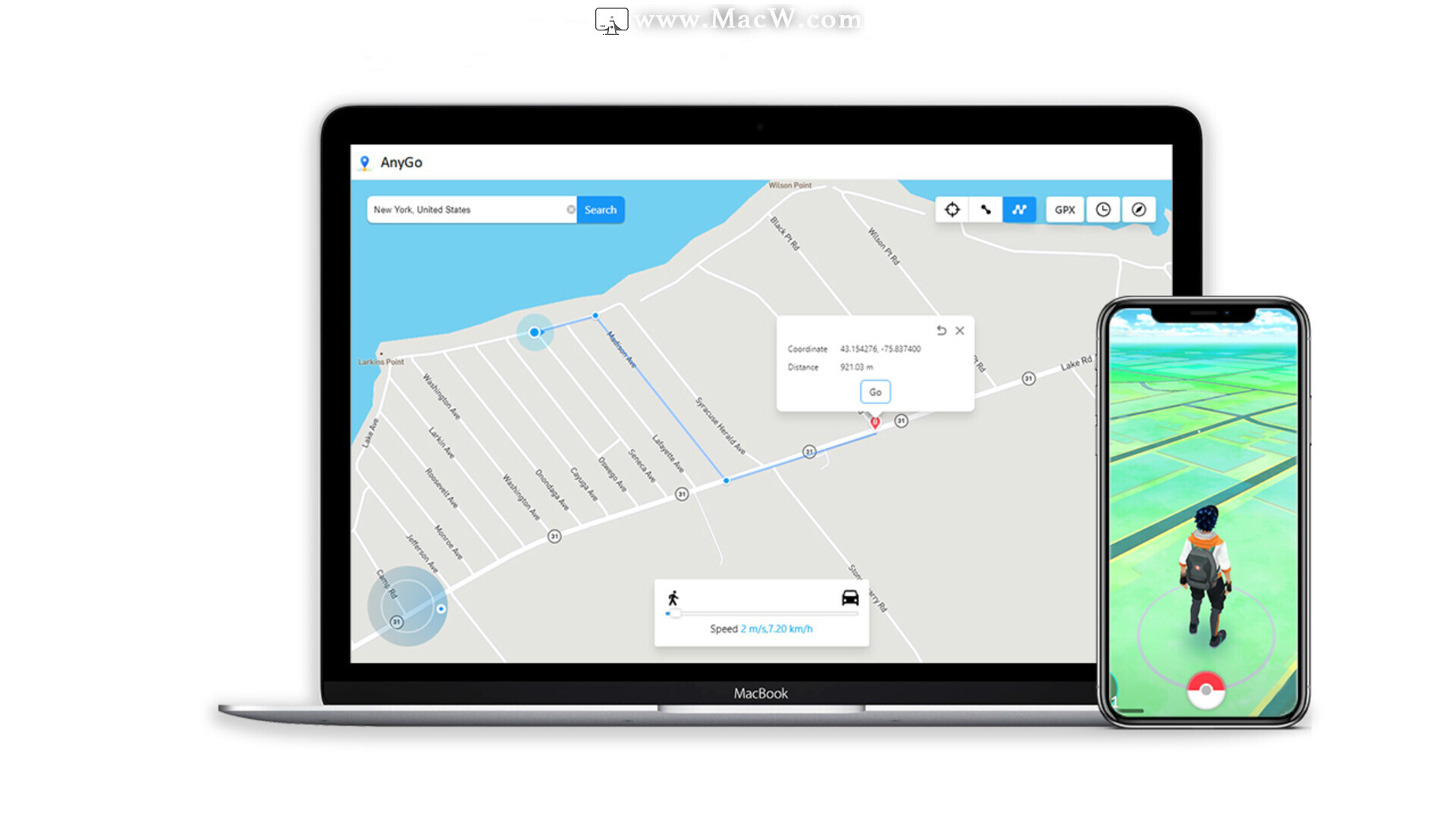 AnyGo for Mac(在iPhone / iPad上轻松模拟GPS位置)v6.9.0激活版