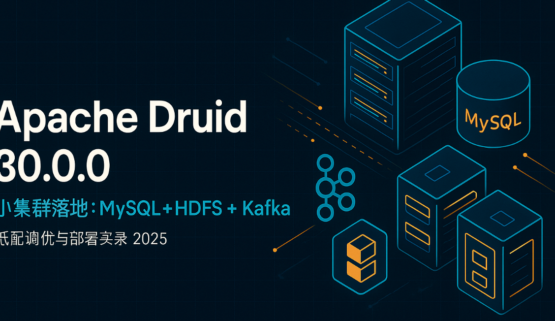 大数据-151 Apache Druid 集群落地 [上篇] MySQL 元数据 + HDFS 深存与低配调优