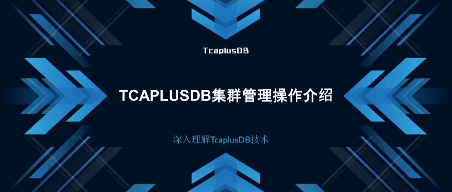 【深入理解TcaplusDB技术】TcaplusDB集群管理操作介绍