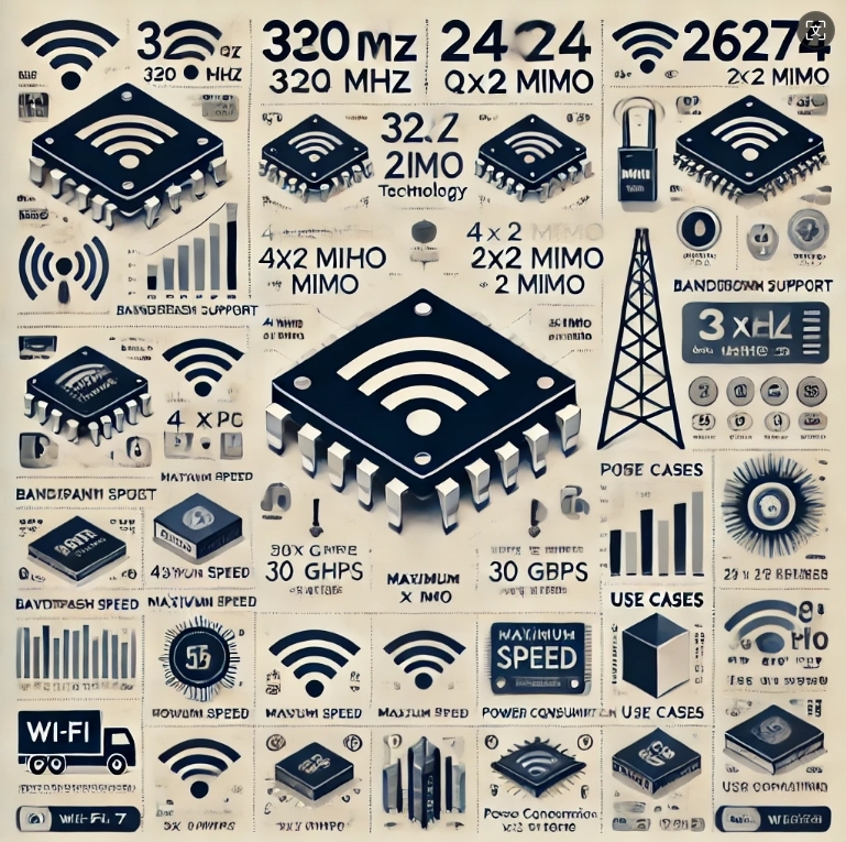 Comparison of QCN9274 and QCN6274 as Wi-Fi 7 Network Card Chips