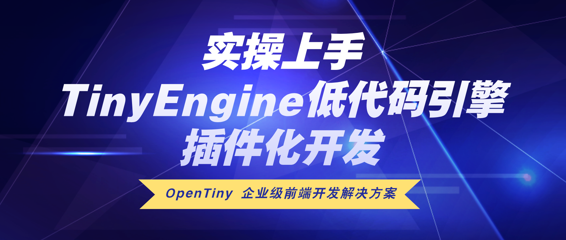 实操上手TinyEngine低代码引擎插件化开发