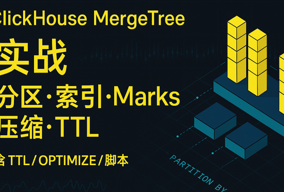 大数据-138 ClickHouse MergeTree 实战详解|分区裁剪 × 稀疏主键索引 × marks 标记 × 压缩