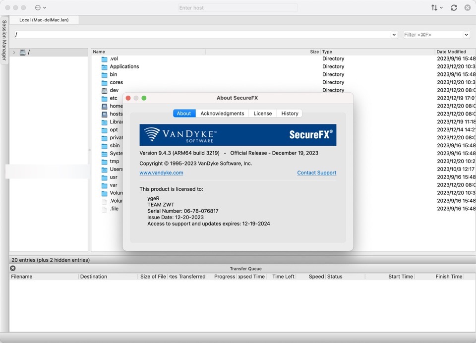 SecureFX for Mac(ftp文件传输工具)附注册码 v9.4.3破解激活版