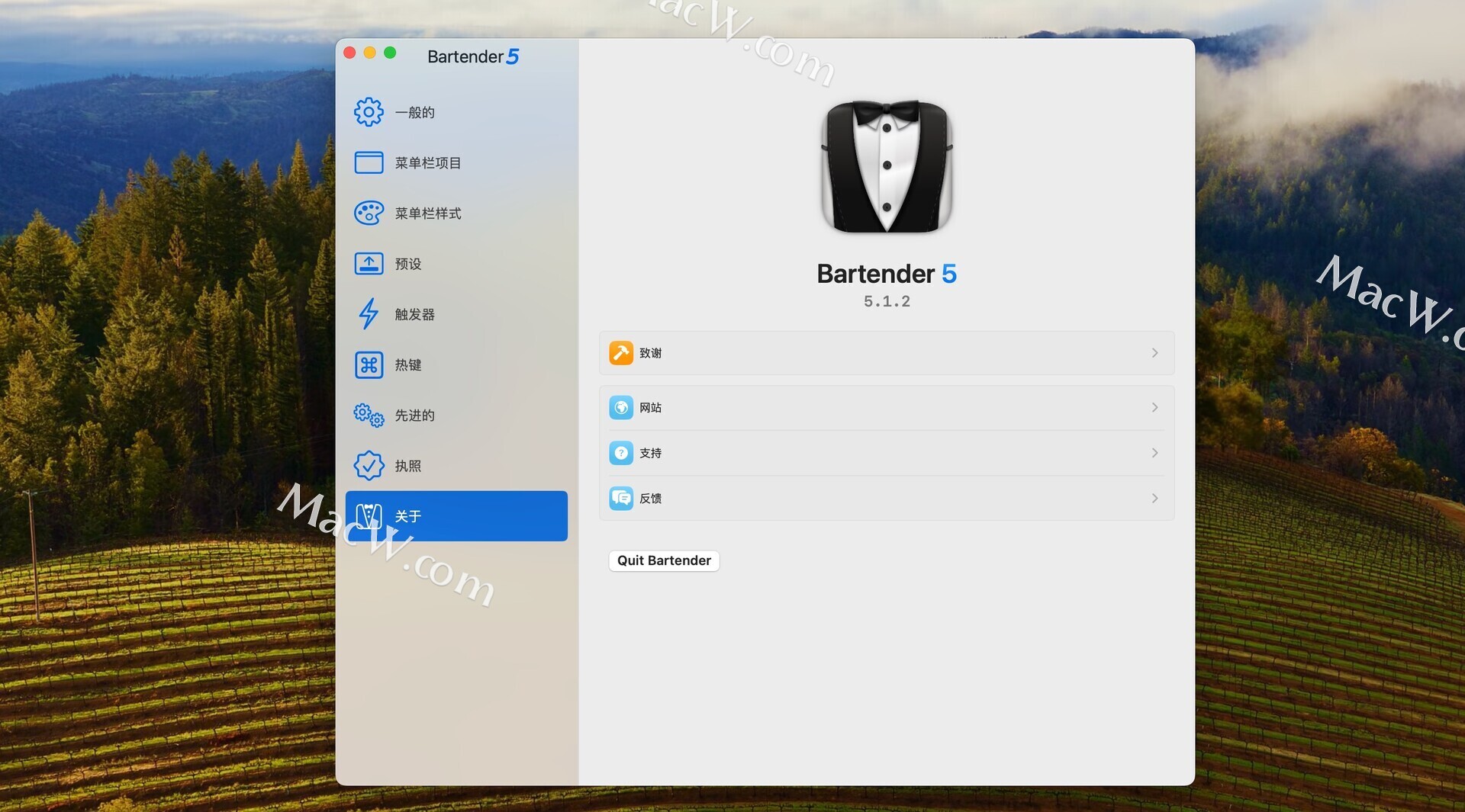 Bartender 5 for mac(菜单栏图标管理软件)v5.1.2中/英激活版